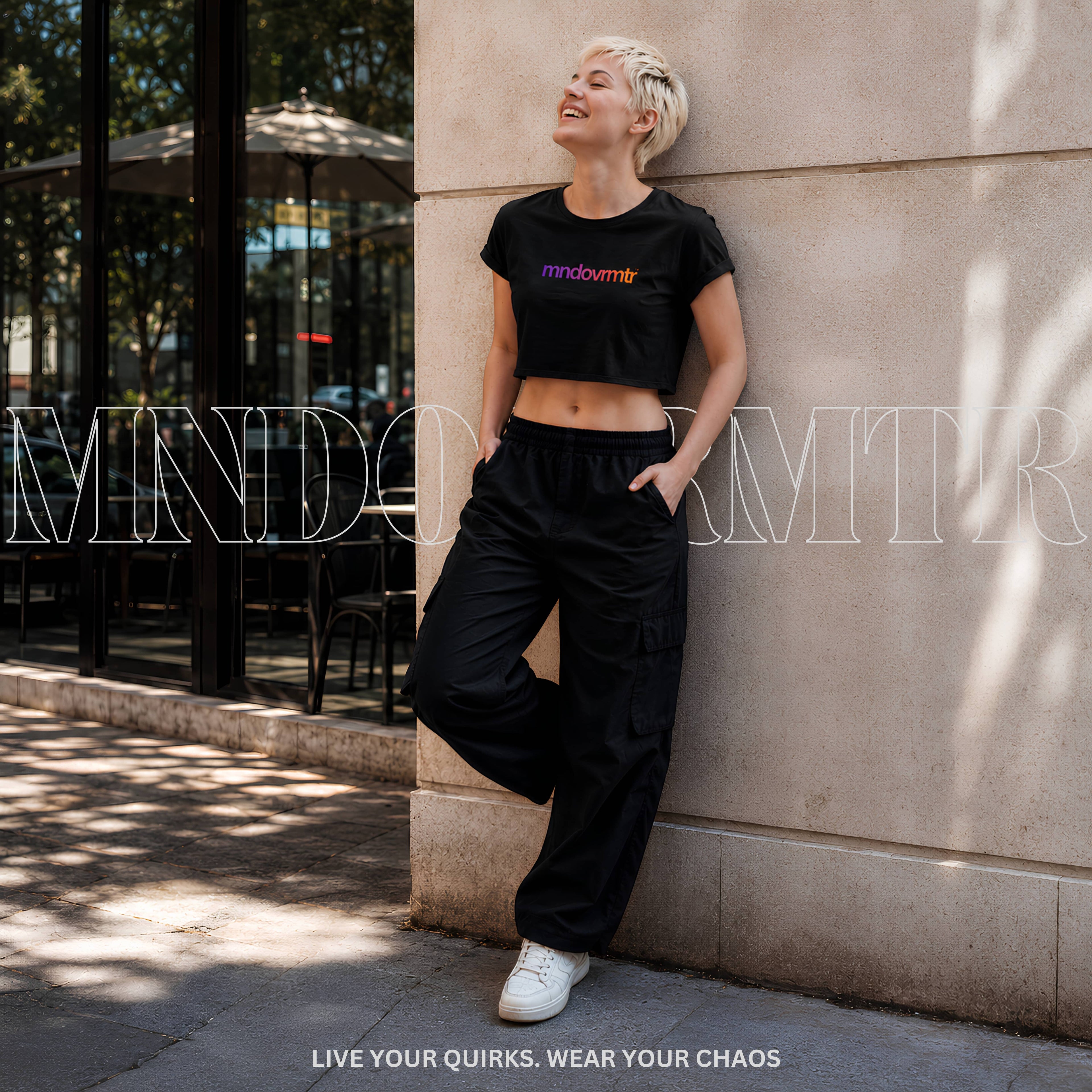 MNDOVRMTR™ Women's Crop Tops | Minimalist Streetwear Collection