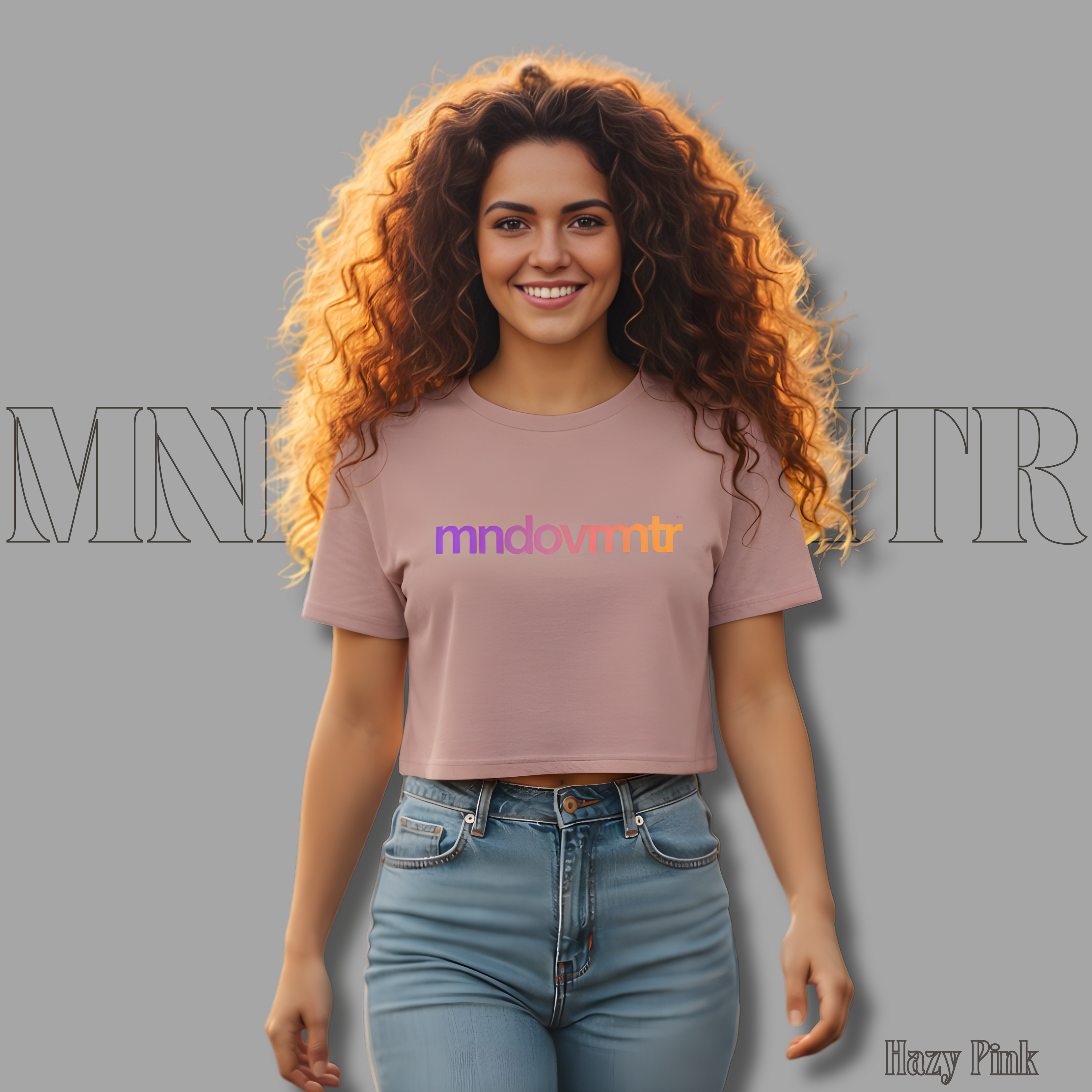 MNDOVRMTR Gradient Crop Tee - Mind Over Matter Motivational Shirt