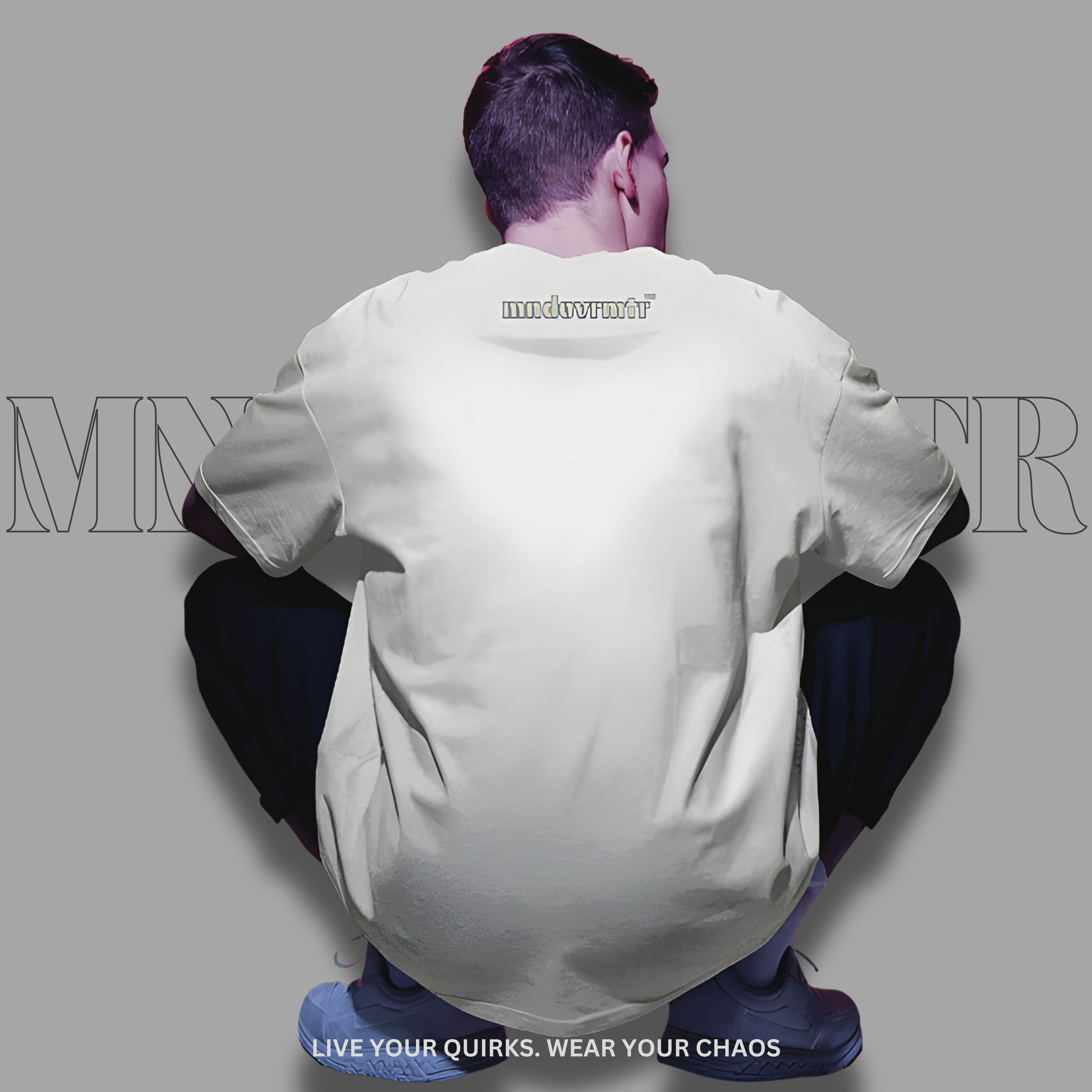 MNDOVRMTR™ mountain summit t-shirt - Rise Beyond Every Doubt back print detail