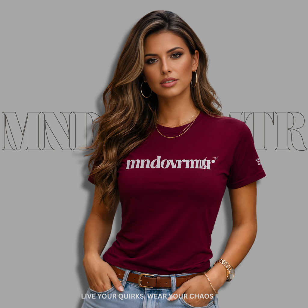 MNDOVRMTR™ Rise Beyond Every Doubt unisex shirt in maroon - mind over matter tee