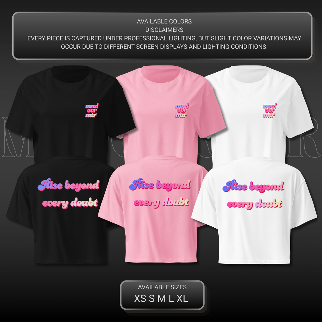 MNDOVRMTR™ premium combed cotton crop top - available colors and sizes, streetwear crop top