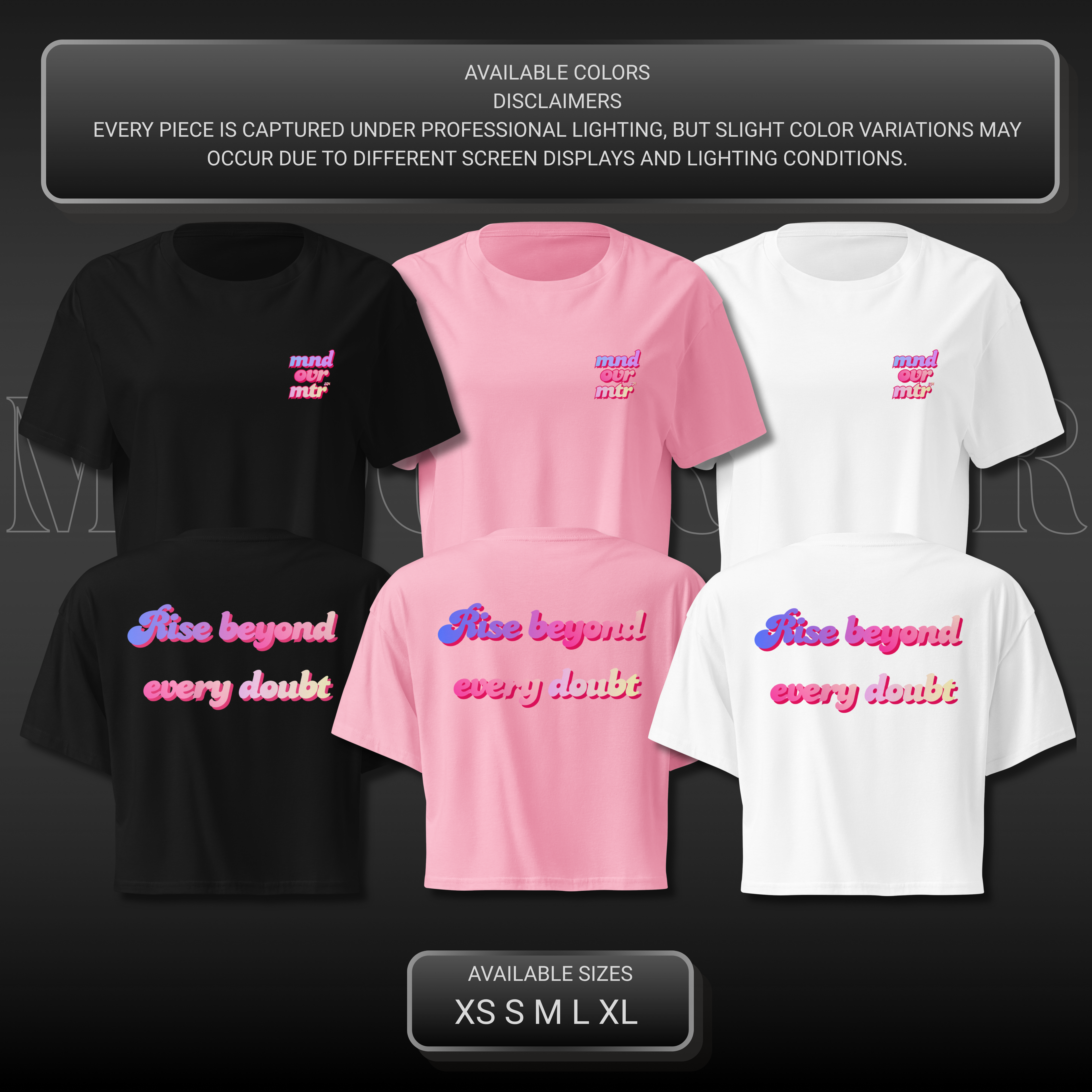 MNDOVRMTR™ premium combed cotton crop top - available colors and sizes, streetwear crop top