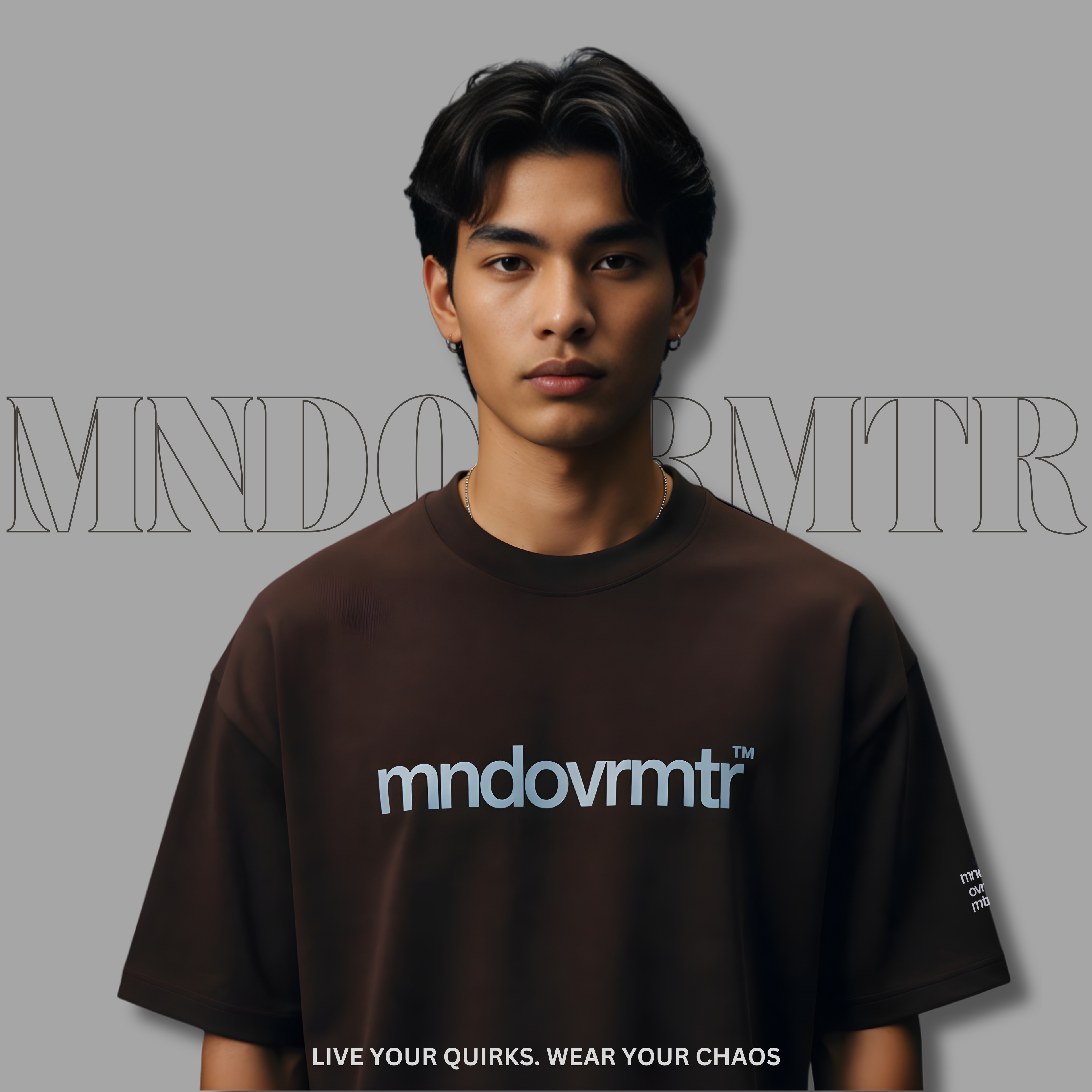 MNDOVRMTR™ 100% cotton t-shirt in brown - premium streetwear tee
