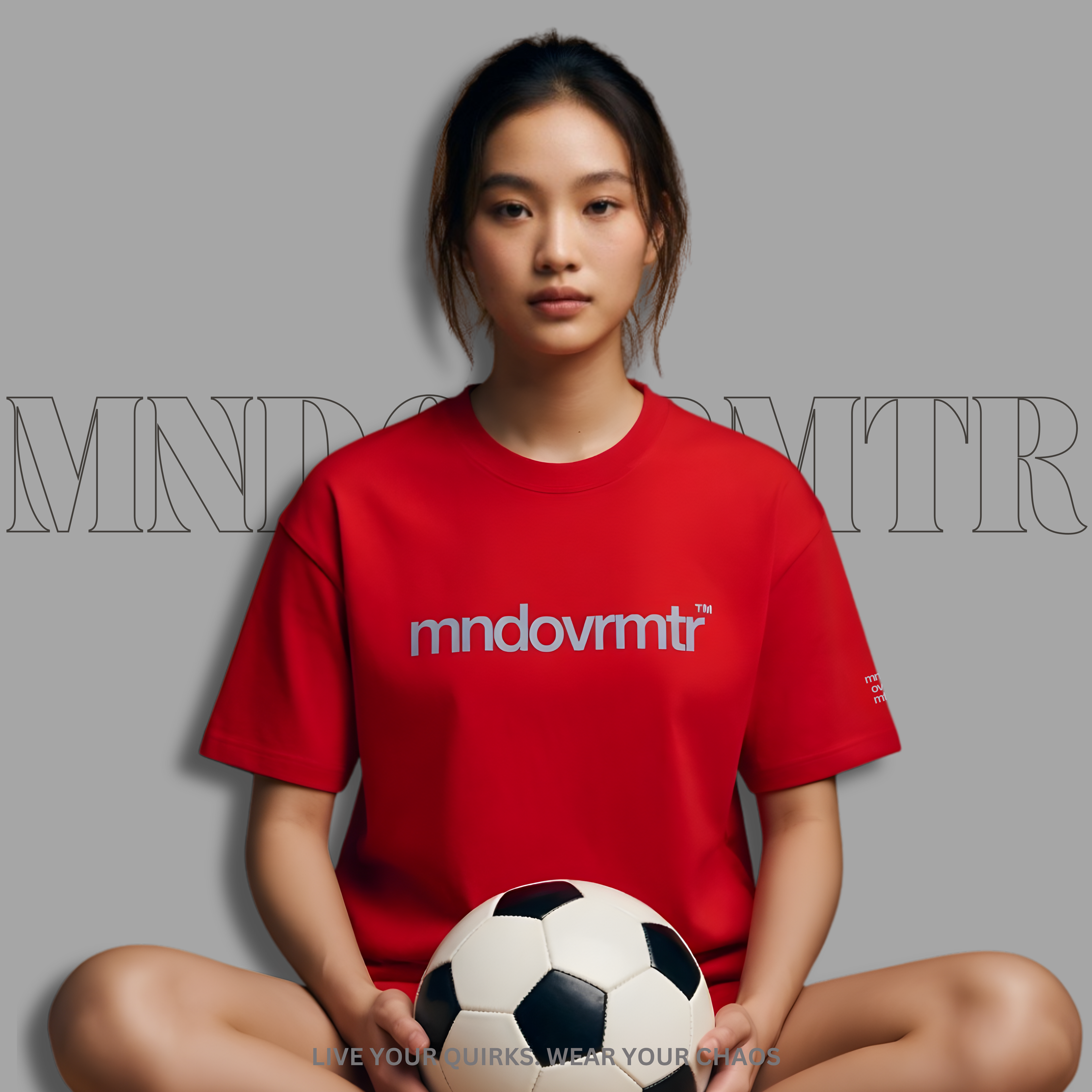 MNDOVRMTR™ 100% cotton t-shirt in red - premium streetwear tee