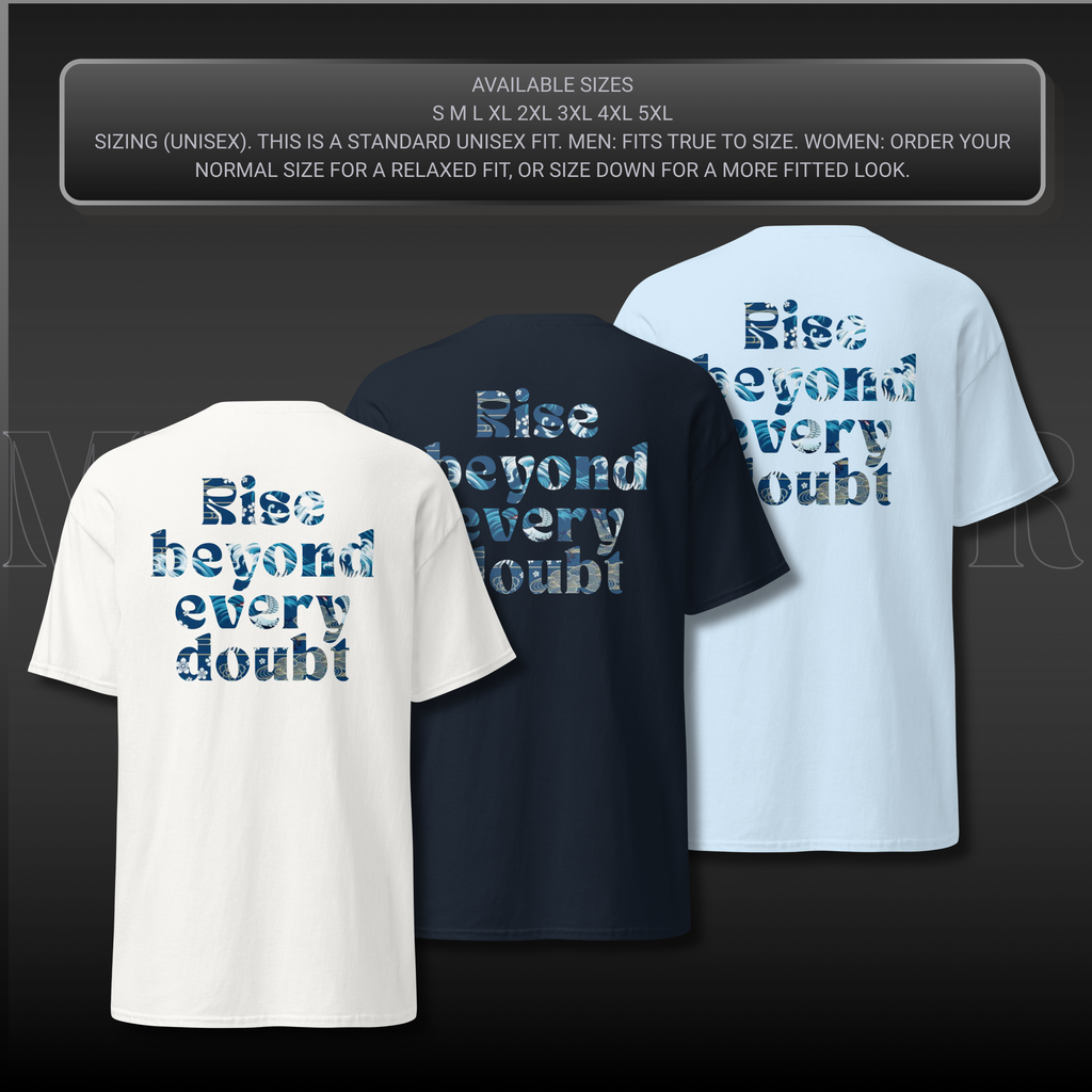 MNDOVRMTR™ Rise Beyond Every Doubt Tee - Minimalist Streetwear