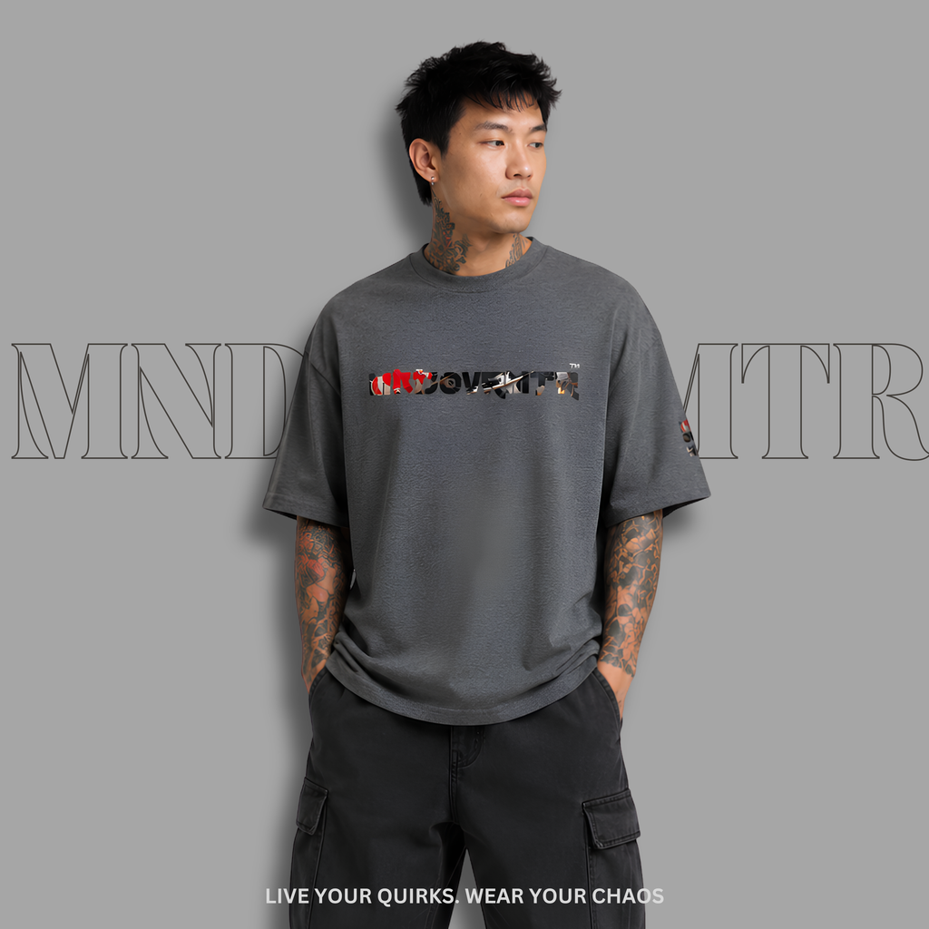 Mndovrmtr koi print tee - close-up koi fish back graphic detail