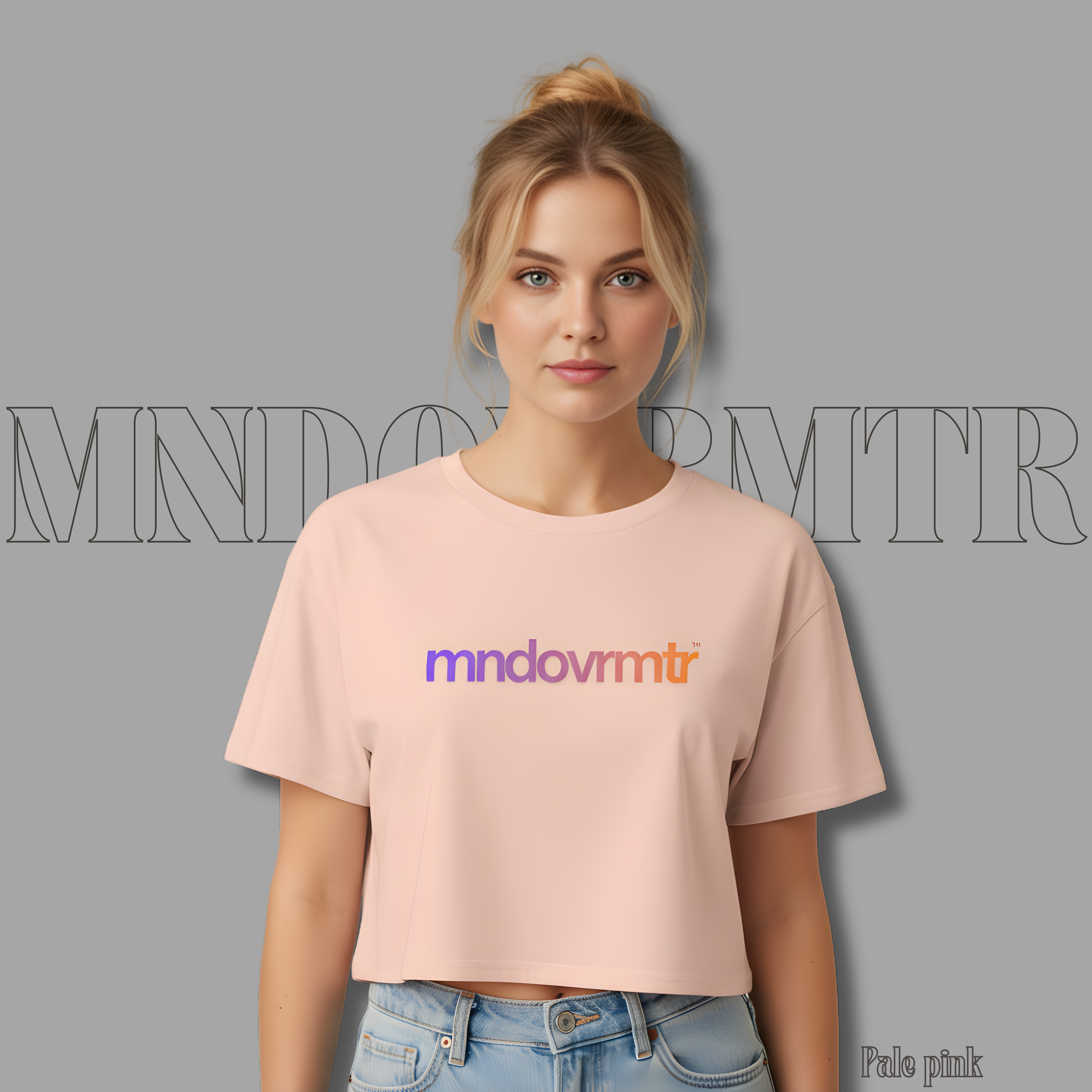 MNDOVRMTR Gradient Crop Tee - Mind Over Matter Motivational Shirt