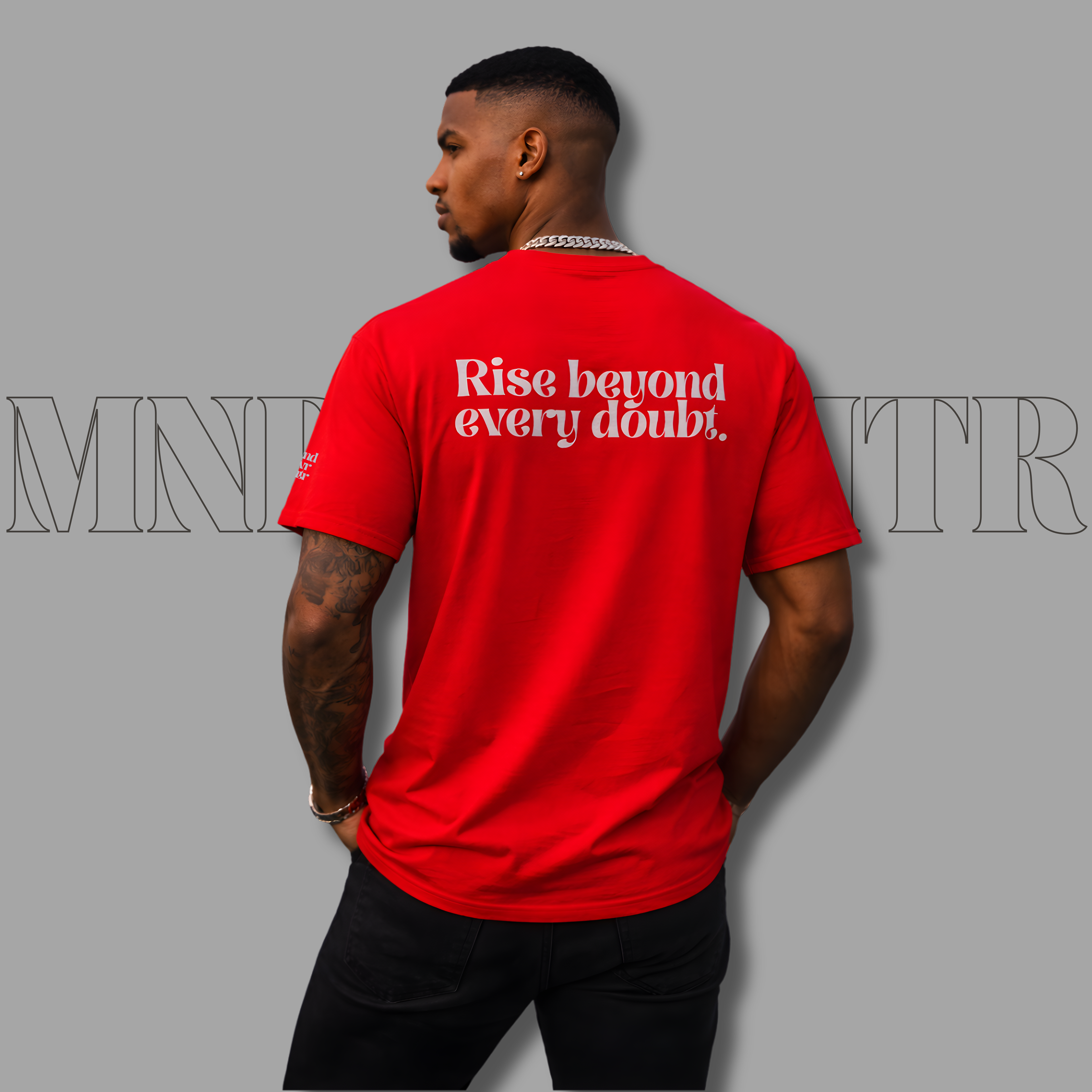 Rise Beyond Every Doubt Unisex Shirt | mndovrmtr™ Minimalist Mindset Tee
