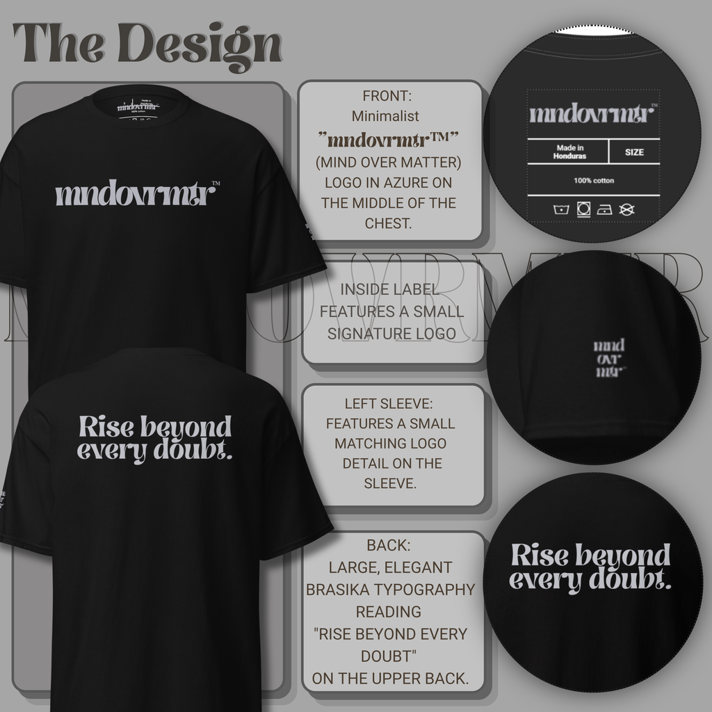 Rise Beyond Every Doubt Unisex Shirt | mndovrmtr™ Minimalist Mindset Tee
