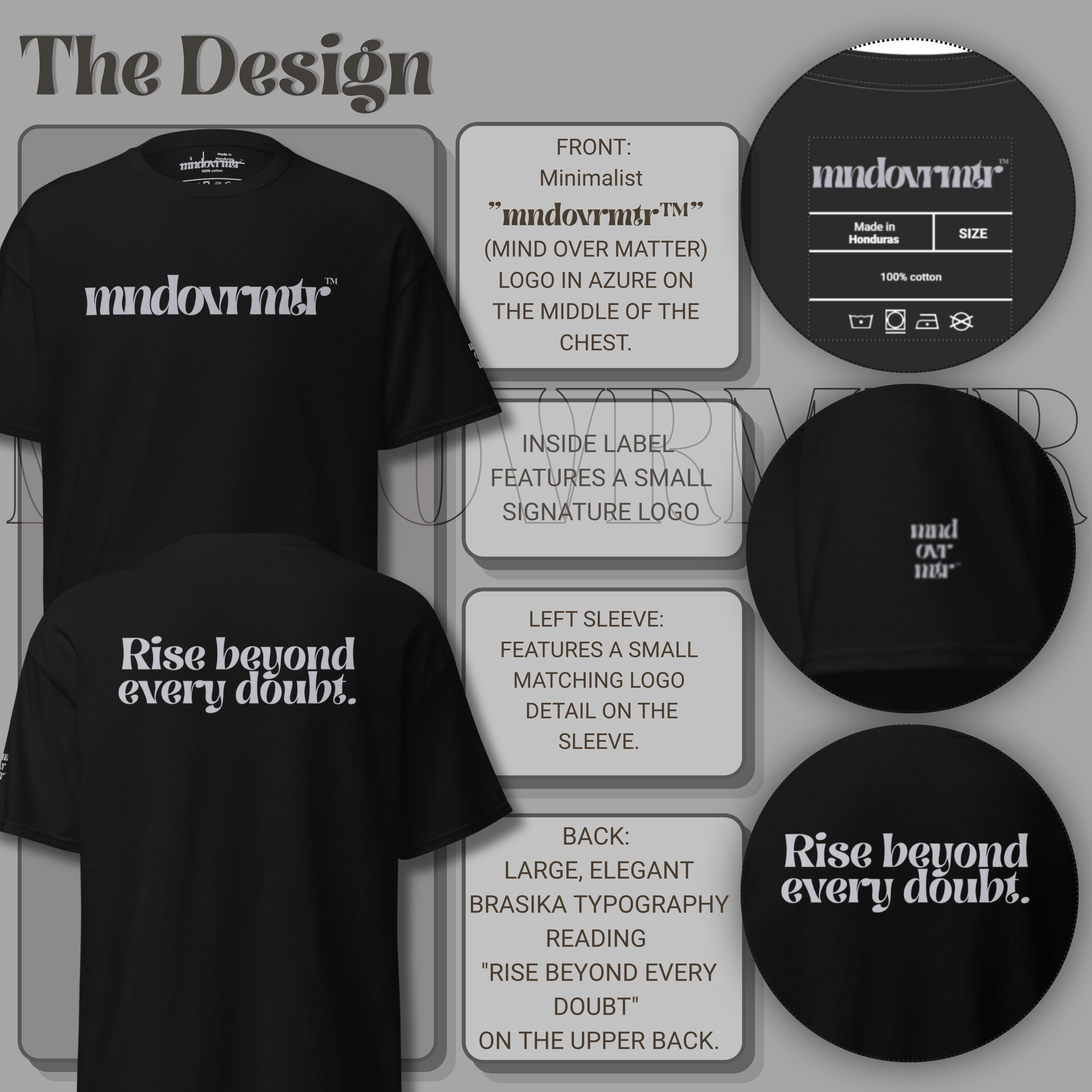 Rise Beyond Every Doubt Unisex Shirt | mndovrmtr™ Minimalist Mindset Tee