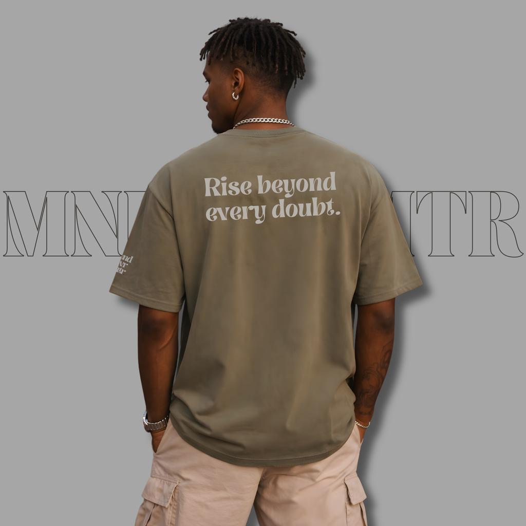Rise Beyond Every Doubt Unisex Shirt | mndovrmtr™ Minimalist Mindset Tee