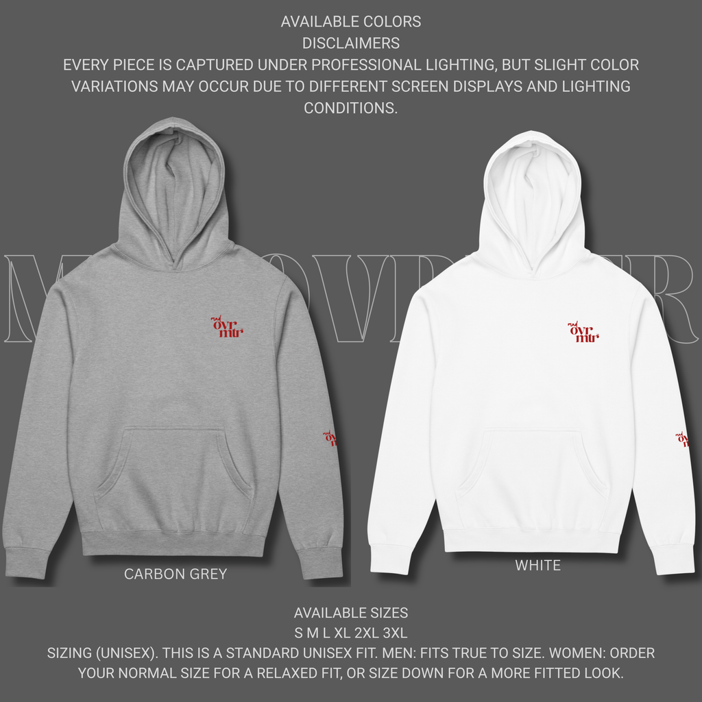MNDOVRMTR™ Men’s Box Hoodie – Rise Beyond Every Doubt Minimalist Motivational Streetwear Hoodie