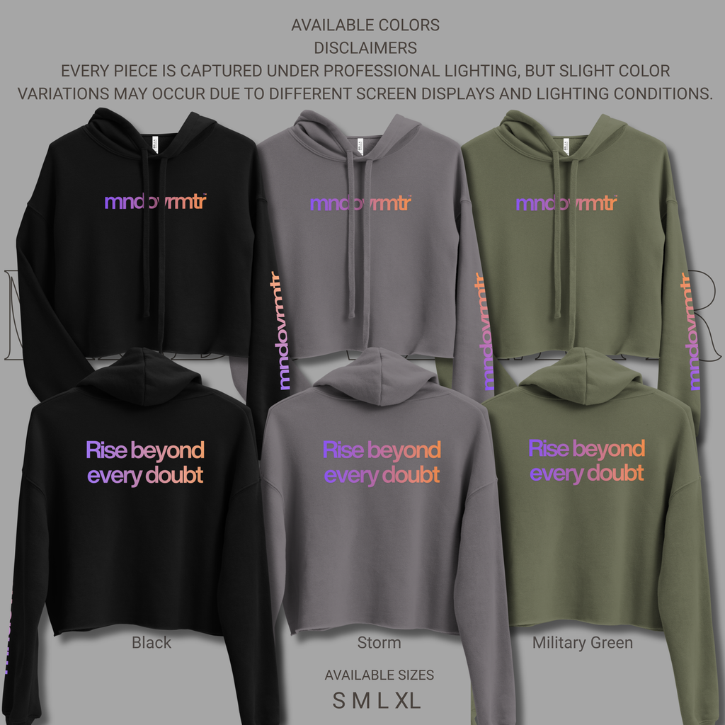 MNDOVRMTR™ Crop Hoodie – Minimalist Raw-Hem Streetwear for Women | Trendy Comfy Pullover