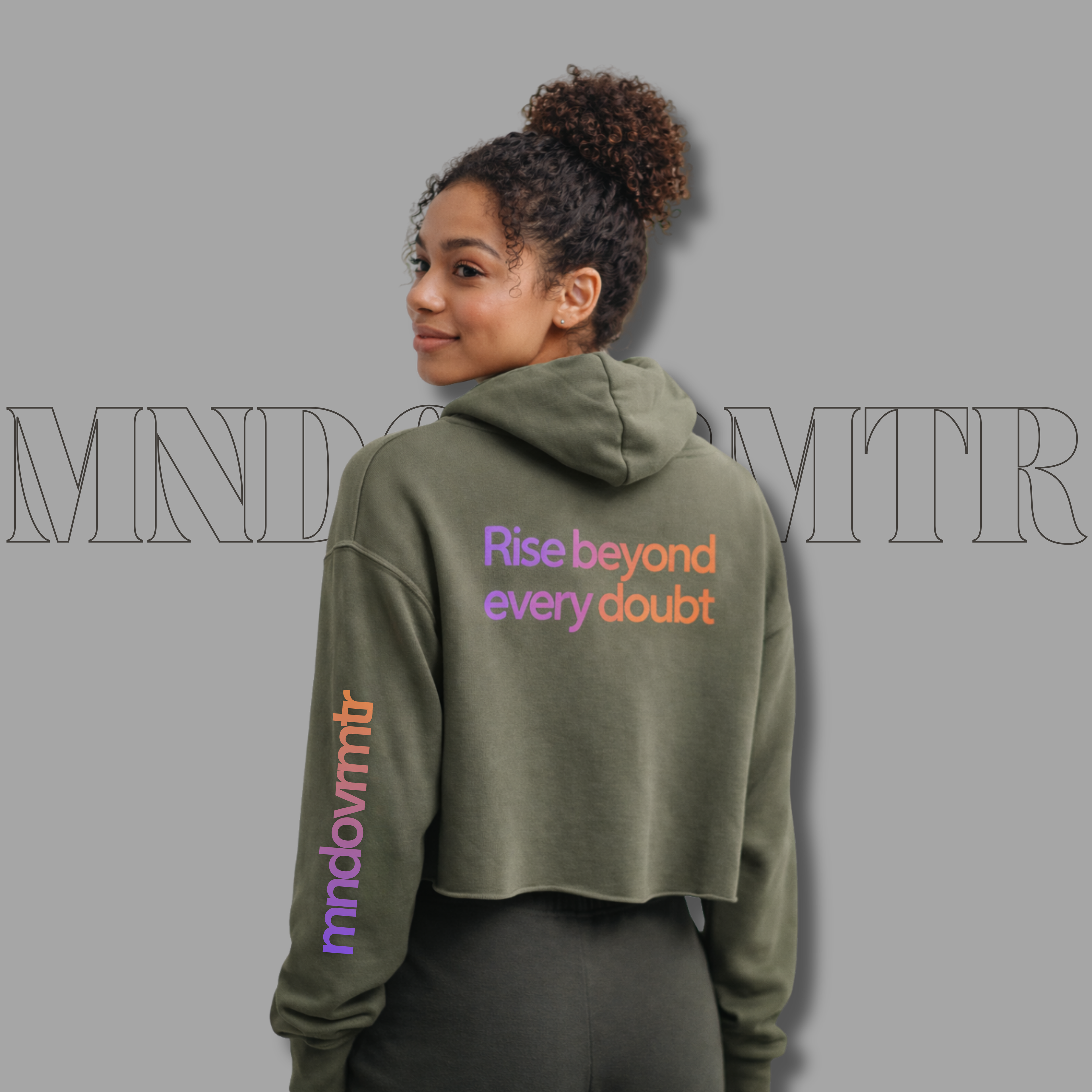 MNDOVRMTR™ Crop Hoodie – Minimalist Raw-Hem Streetwear for Women | Trendy Comfy Pullover
