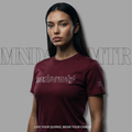 MNDOVRMTR™ minimalist t-shirt - full body front, mindset apparel