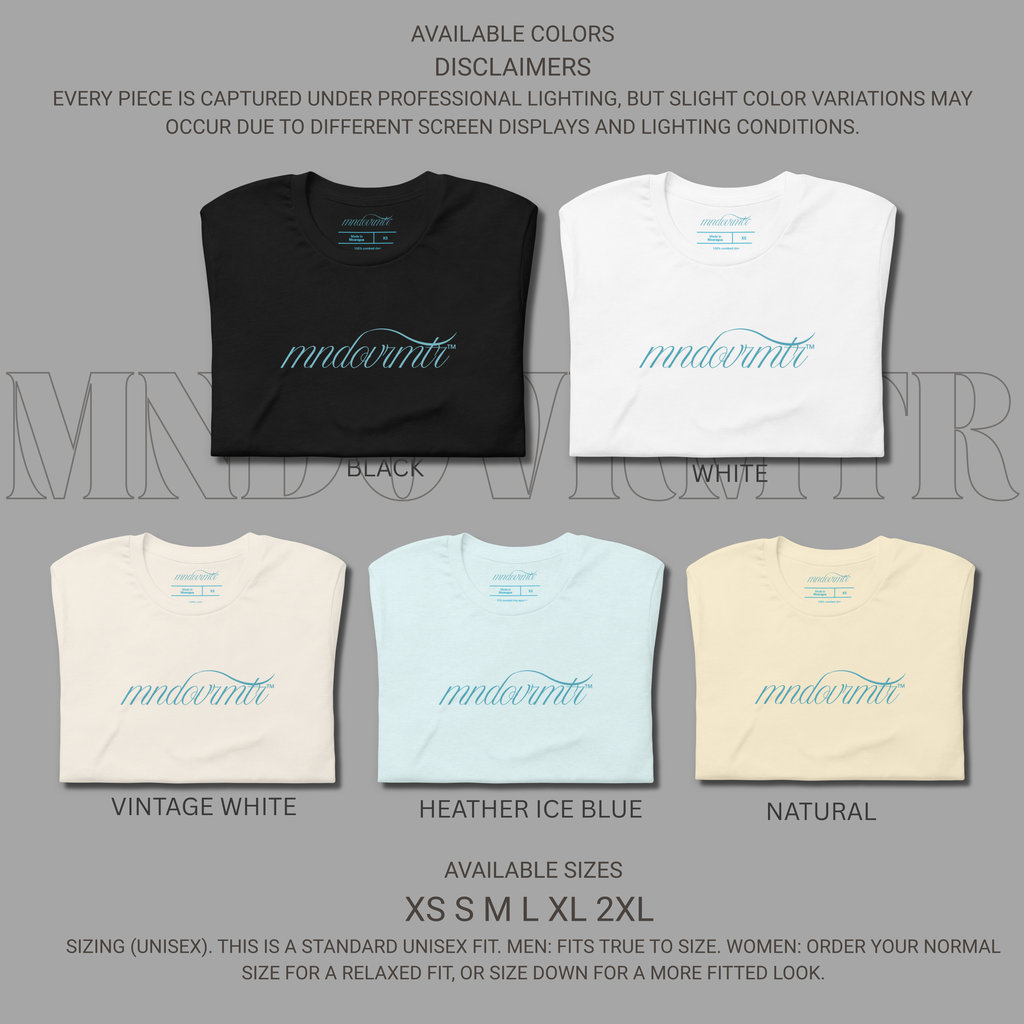 MNDOVRMTR Script Shirt – Minimalist Mind Over Matter Streetwear Tee — Unisex t-shirt