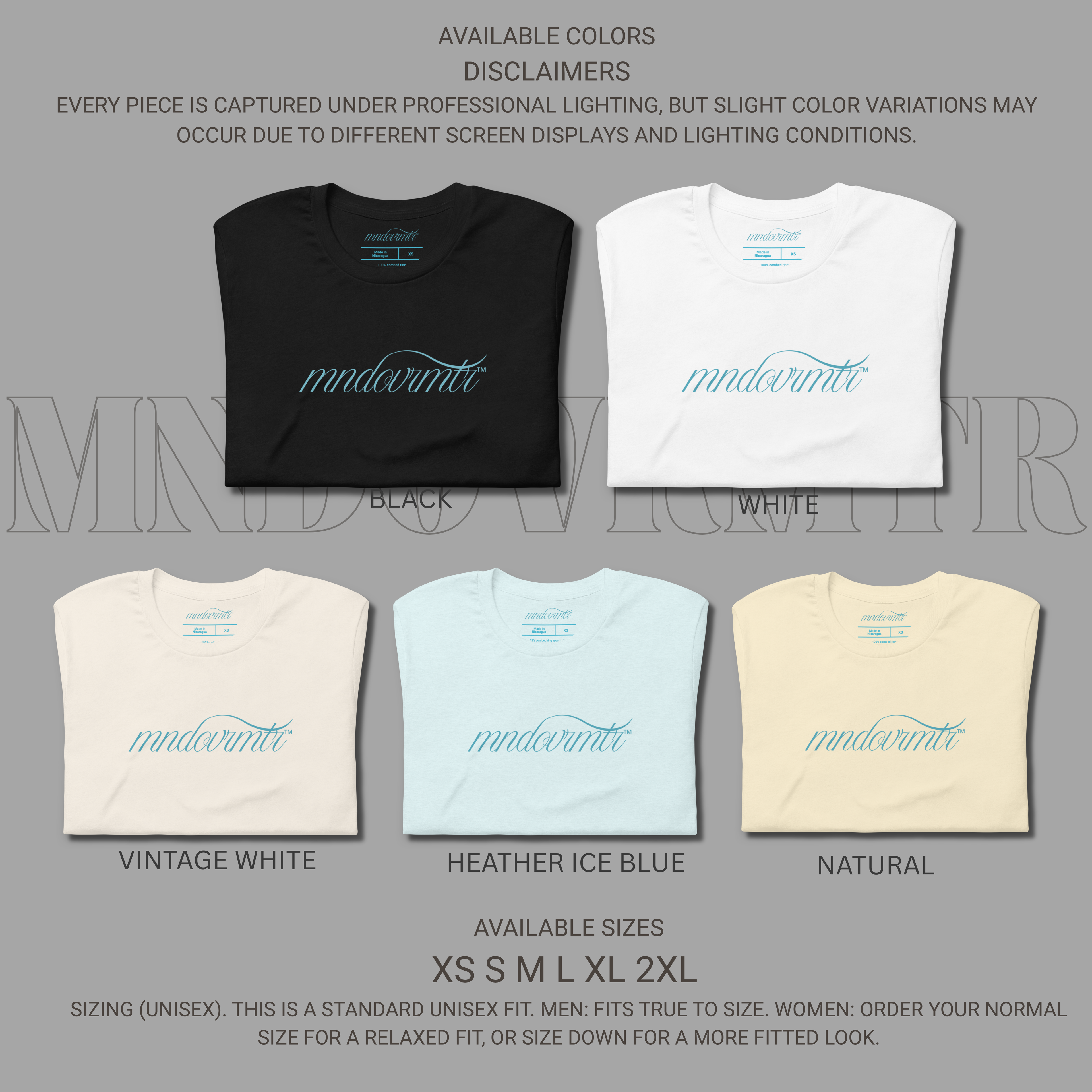 MNDOVRMTR Script Shirt – Minimalist Mind Over Matter Streetwear Tee — Unisex t-shirt