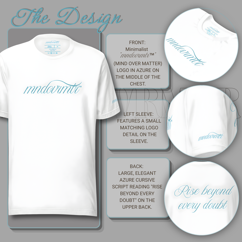 MNDOVRMTR Script Shirt – Minimalist Mind Over Matter Streetwear Tee — Unisex t-shirt
