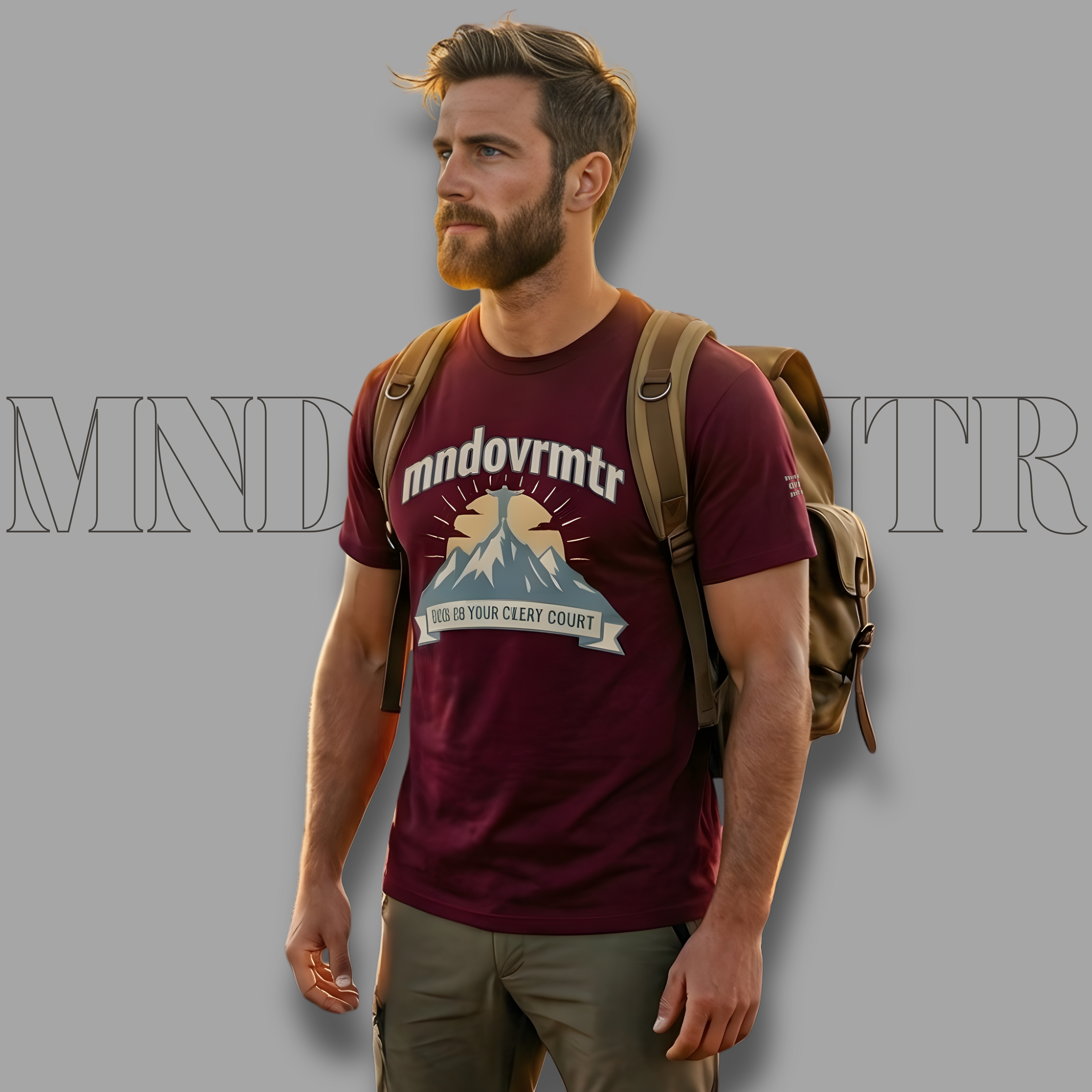 MNDOVRMTR™ Mountain Summit T-Shirt – Rise Beyond Every Doubt Motivational Outdoor Streetwear Tee