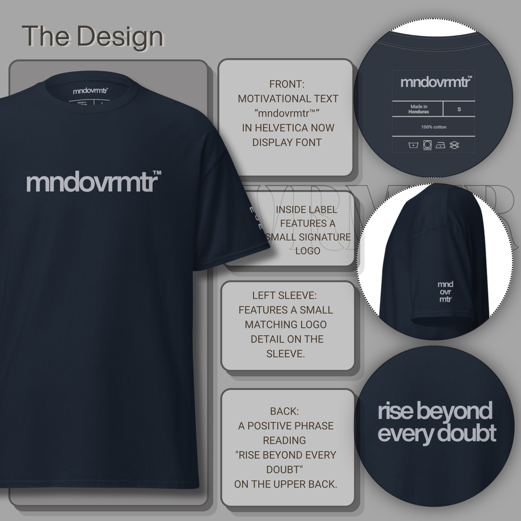 MNDOVRMTR™ 100% Cotton T-Shirt – Minimalist Unisex Premium Streetwear Tee