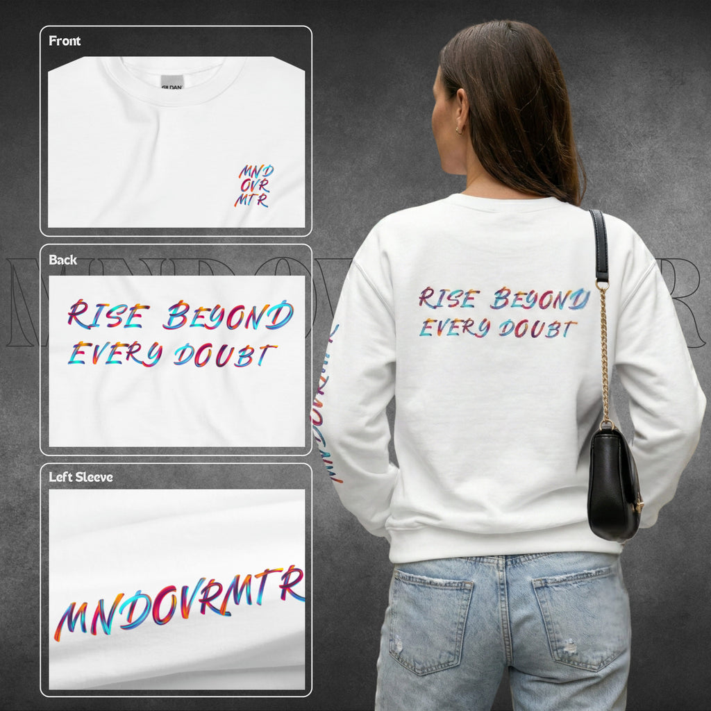 MNDOVRMTR™ Unisex Sweatshirt – Minimalist Motivational Streetwear | Soft Classic Fit Crewneck