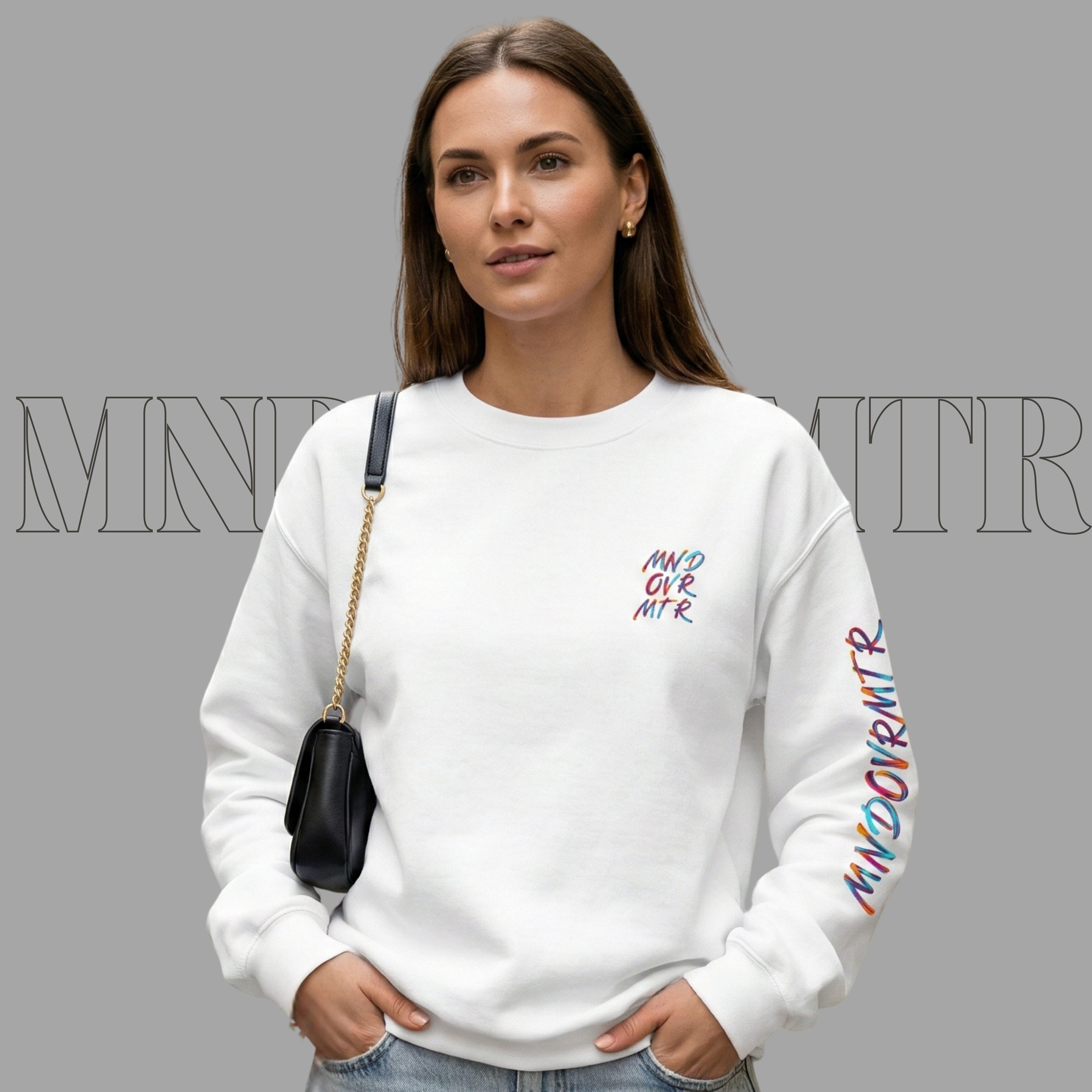MNDOVRMTR™ Unisex Sweatshirt – Minimalist Motivational Streetwear | Soft Classic Fit Crewneck