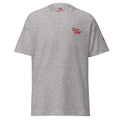 MNDOVRMTR™ stacked logo t-shirt in sport grey - unisex classic tee, front view