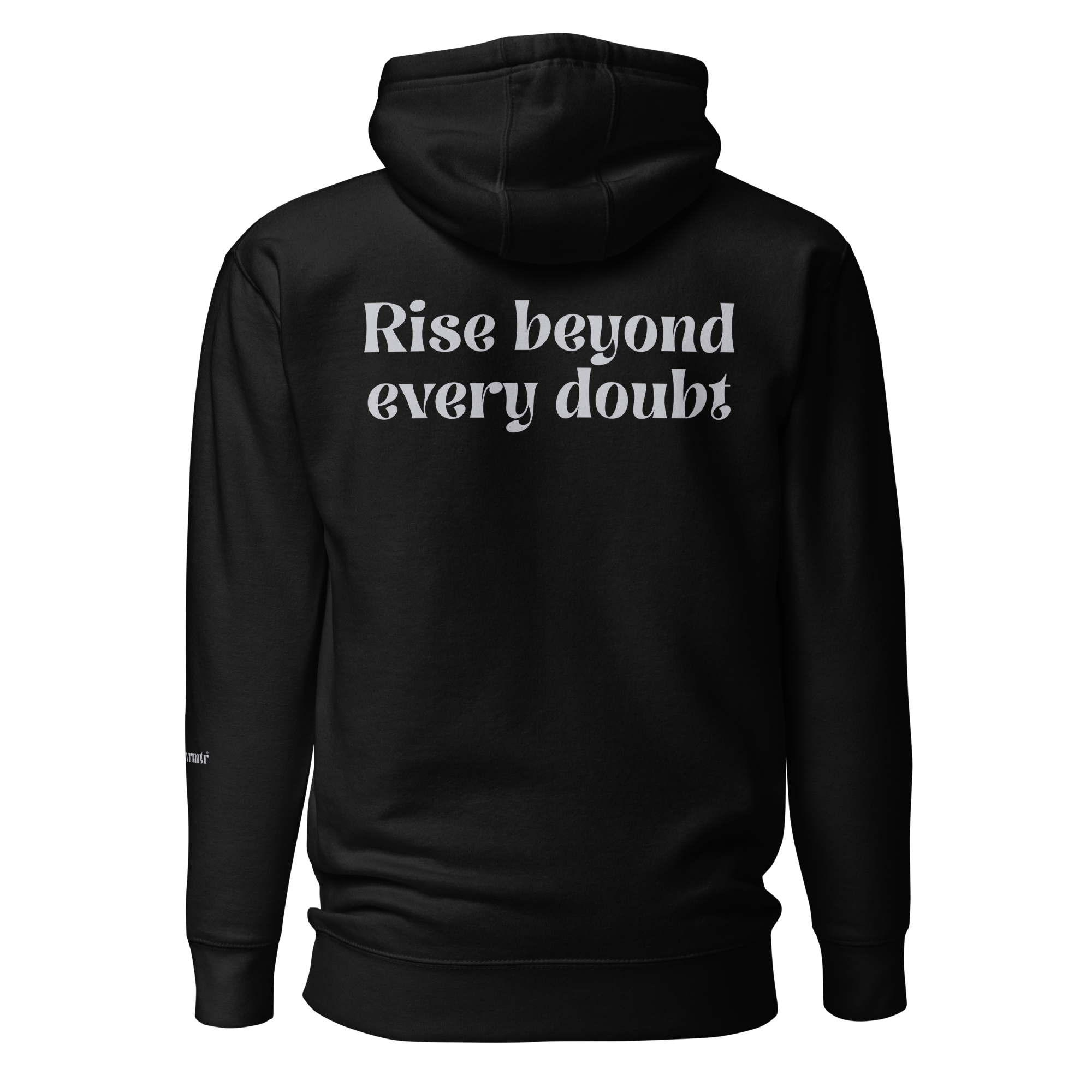 Black, oversized, fleece, cotton, with front pocket hoodie