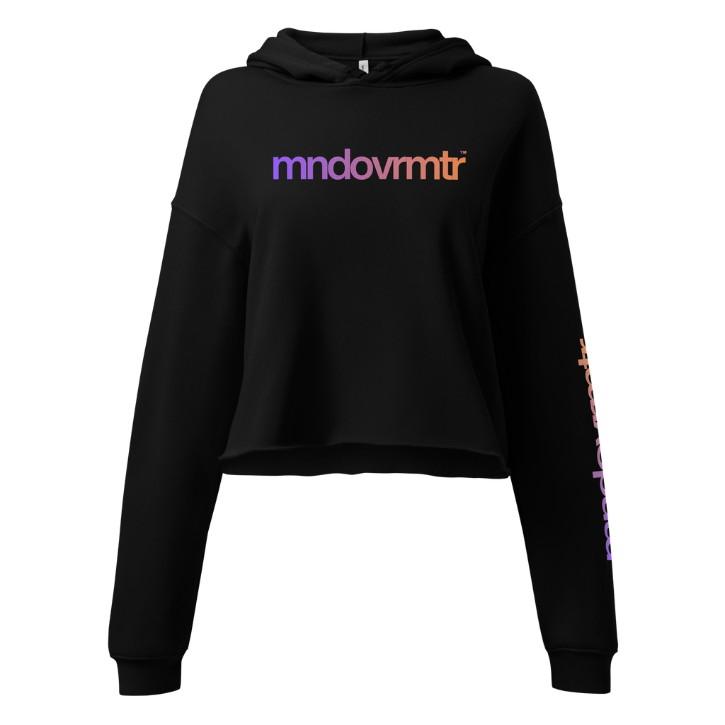 MNDOVRMTR™ Crop Hoodie – Minimalist Raw-Hem Streetwear for Women | Trendy Comfy Pullover