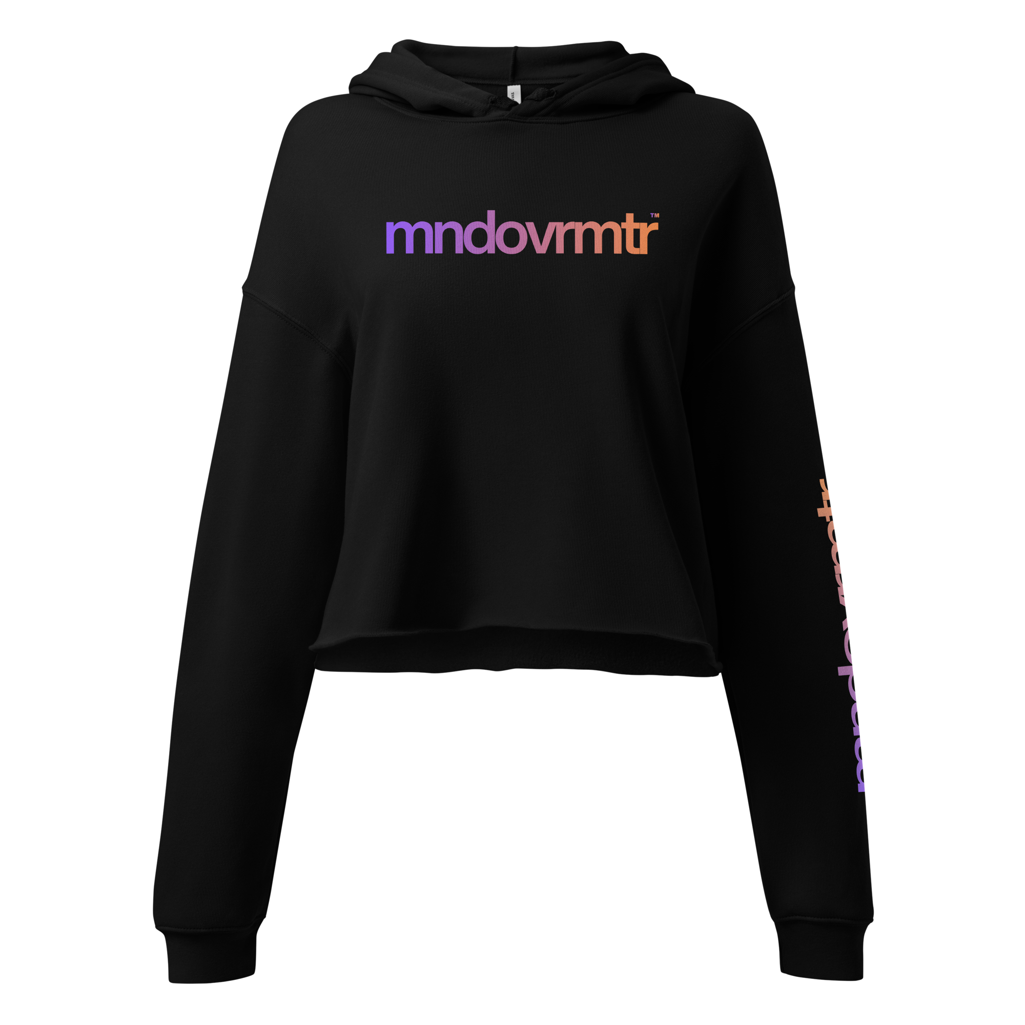 MNDOVRMTR™ Crop Hoodie – Minimalist Raw-Hem Streetwear for Women | Trendy Comfy Pullover