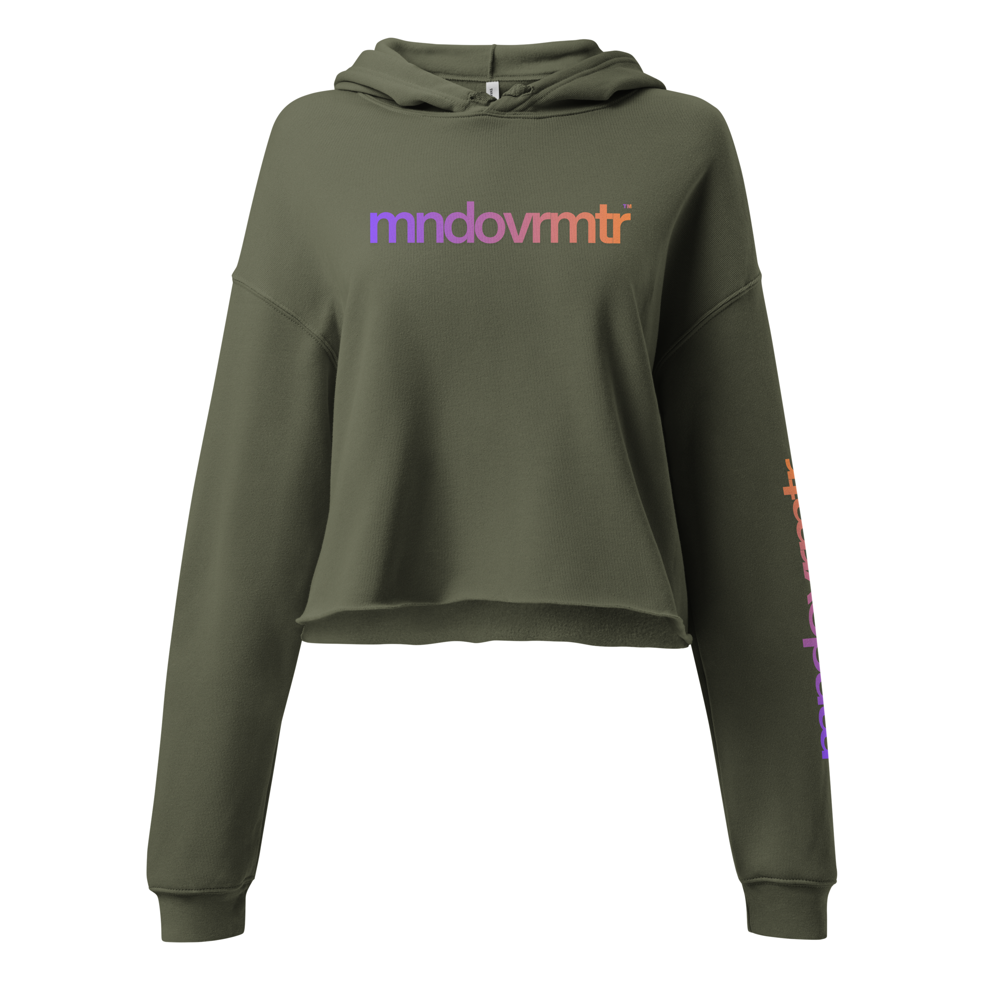 MNDOVRMTR™ Crop Hoodie – Minimalist Raw-Hem Streetwear for Women | Trendy Comfy Pullover