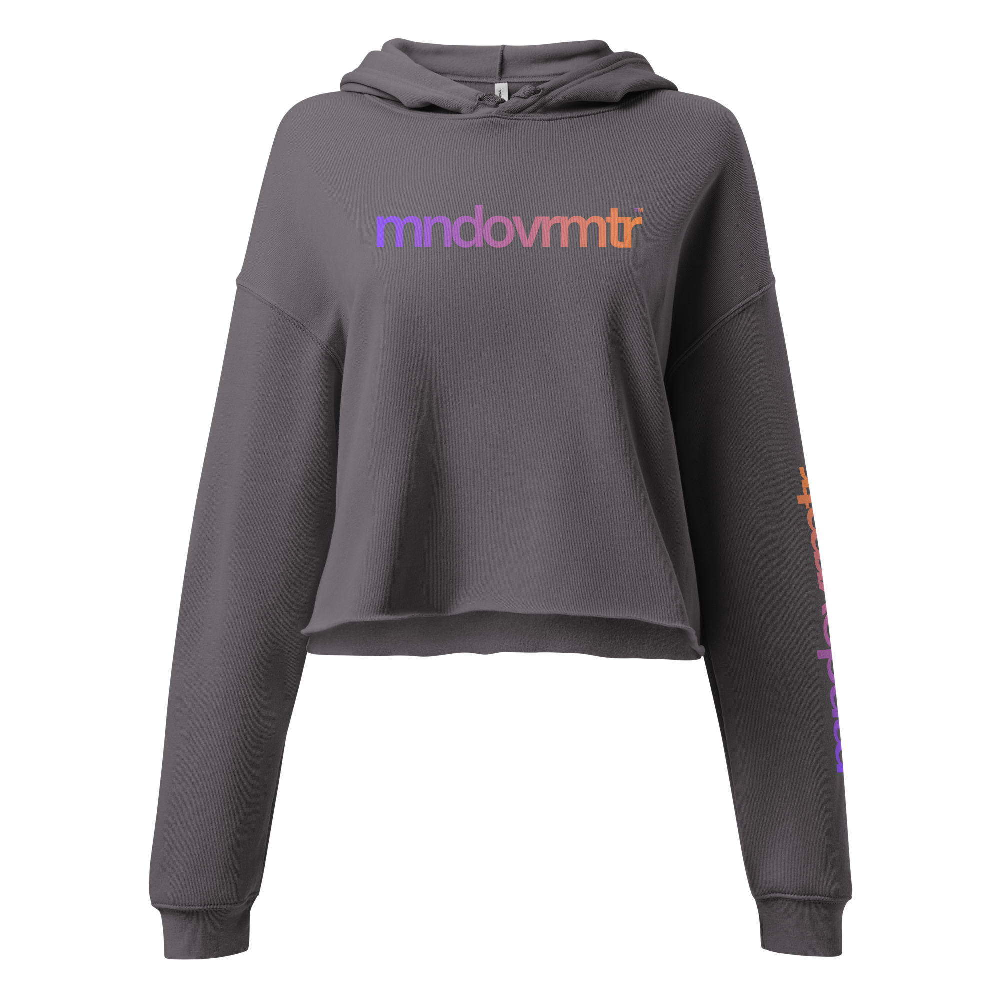 MNDOVRMTR™ Crop Hoodie – Minimalist Raw-Hem Streetwear for Women | Trendy Comfy Pullover